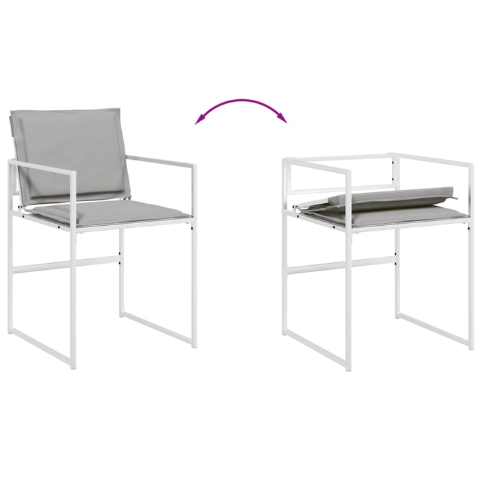 Set mobilier de grădină, 15 piese, cu perne, alb, textilenă - WALTI WALTI