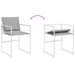 Set mobilier de grădină, 15 piese, cu perne, alb, textilenă - WALTI WALTI