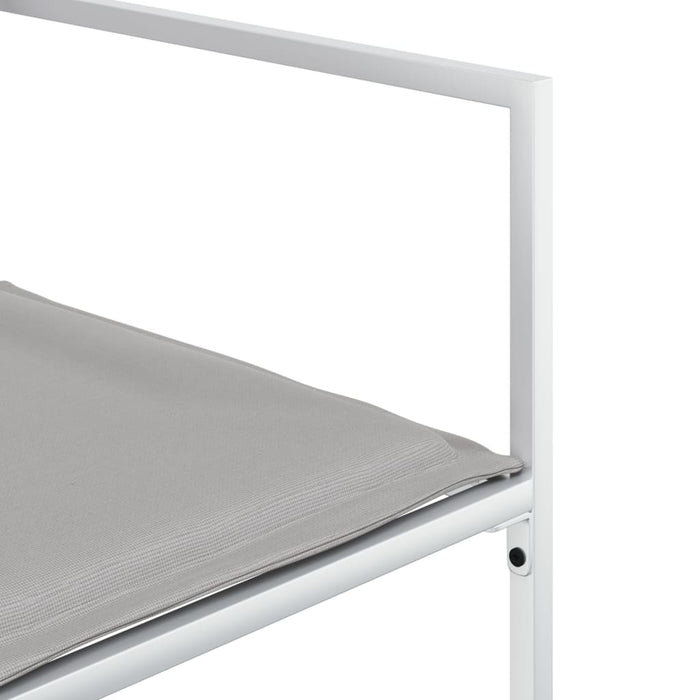 Set mobilier de grădină, 15 piese, cu perne, alb, textilenă - WALTI WALTI