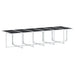 Set mobilier de grădină, 17 piese, cu perne, alb, textilenă - WALTI WALTI