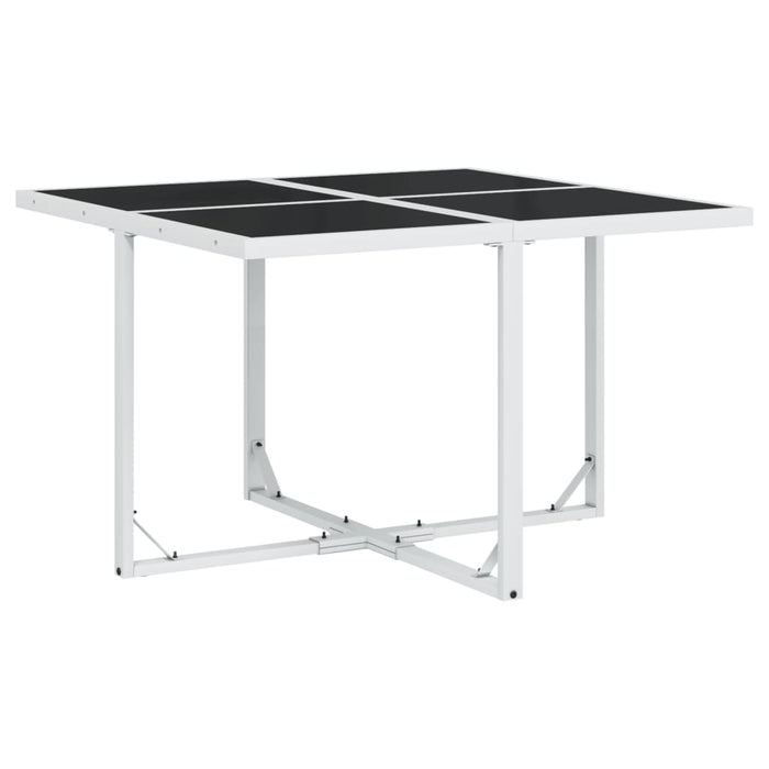 Set mobilier de grădină, 9 piese, cu perne, alb, textilenă - WALTI WALTI