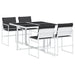 Set mobilier de grădină, 5 piese, cu perne, alb, textilenă - WALTI WALTI