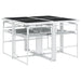 Set mobilier de grădină, 5 piese, cu perne, alb, textilenă - WALTI WALTI