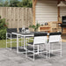 Set mobilier de grădină, 5 piese, cu perne, alb, textilenă - WALTI WALTI