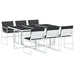 Set mobilier de grădină, 7 piese, cu perne, alb, textilenă - WALTI WALTI