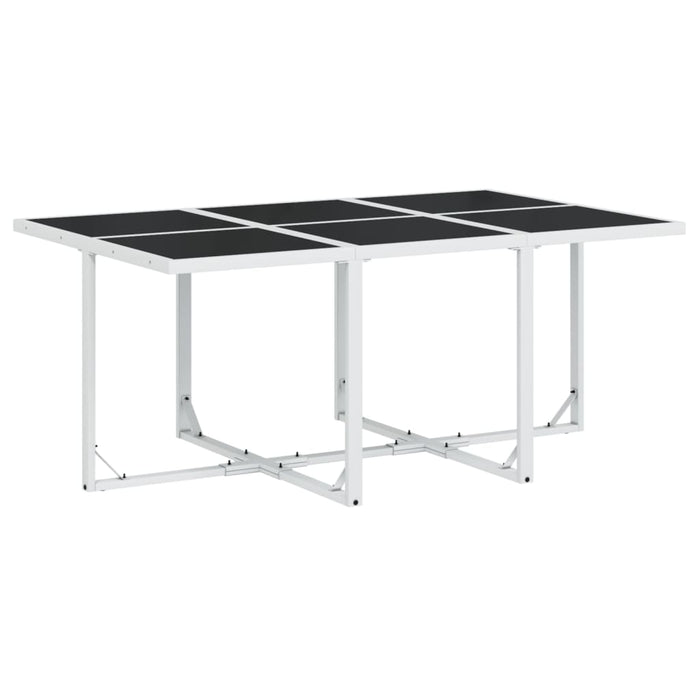 Set mobilier de grădină, 7 piese, cu perne, alb, textilenă - WALTI WALTI
