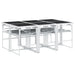 Set mobilier de grădină, 7 piese, cu perne, alb, textilenă - WALTI WALTI