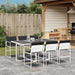 Set mobilier de grădină, 7 piese, cu perne, alb, textilenă - WALTI WALTI