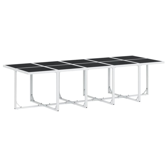 Set mobilier de grădină, 11 piese, cu perne, alb, textilenă - WALTI WALTI