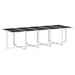 Set mobilier de grădină, 11 piese, cu perne, alb, textilenă - WALTI WALTI