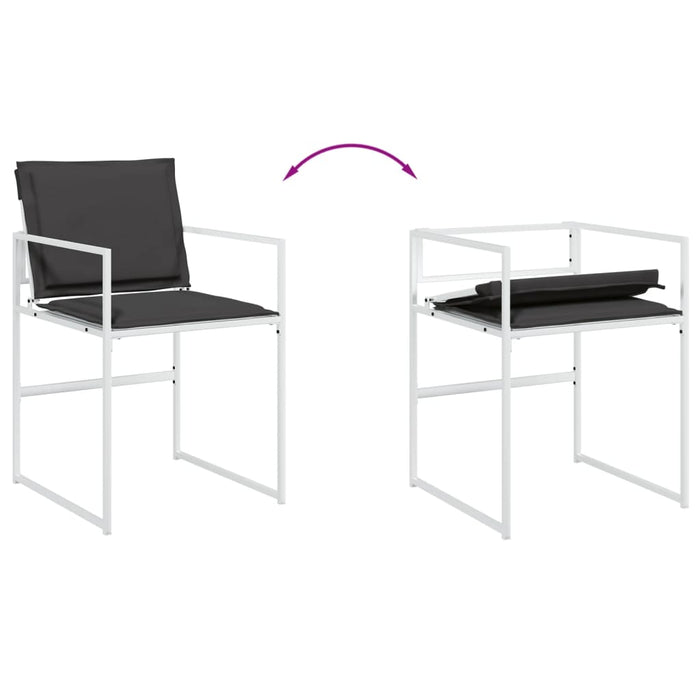 Set mobilier de grădină, 11 piese, cu perne, alb, textilenă - WALTI WALTI