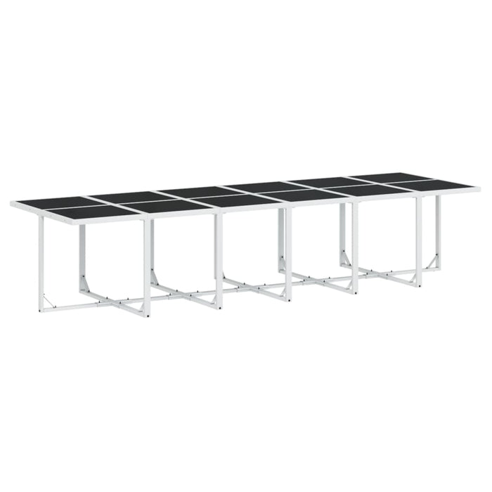 Set mobilier de grădină, 13 piese, cu perne, alb, textilenă - WALTI WALTI