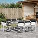 Set mobilier de grădină, 11 piese, cu perne, alb, textilenă - WALTI WALTI