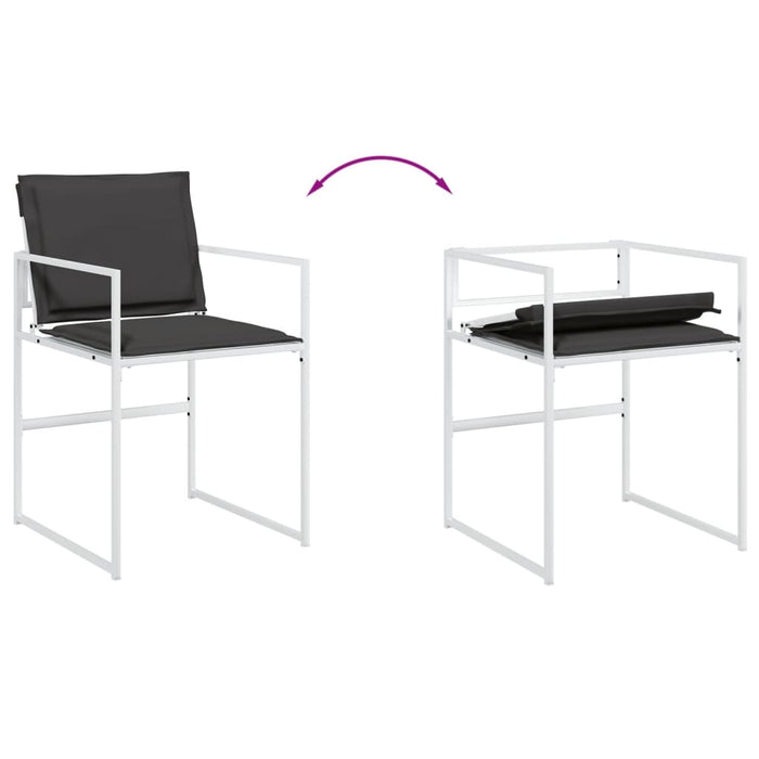 Set mobilier de grădină, 13 piese, cu perne, alb, textilenă - WALTI WALTI