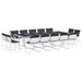 Set mobilier de grădină, 15 piese, cu perne, alb, textilenă - WALTI WALTI
