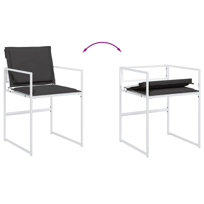 Set mobilier de grădină, 15 piese, cu perne, alb, textilenă - WALTI WALTI