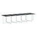 Set mobilier de grădină, 17 piese, cu perne, alb, textilenă - WALTI WALTI