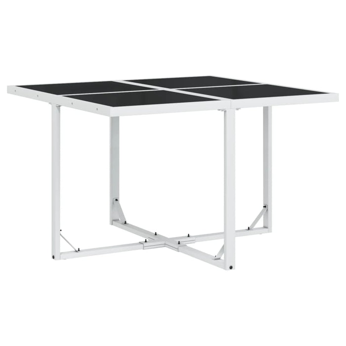 Set mobilier de grădină, 9 piese, cu perne, alb, textilenă - WALTI WALTI