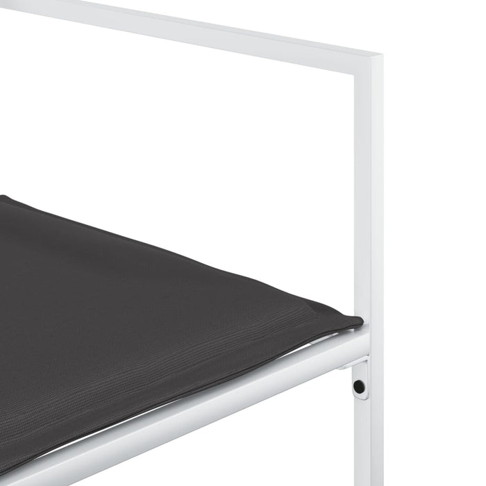 Set mobilier de grădină, 9 piese, cu perne, alb, textilenă - WALTI WALTI