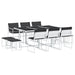 Set mobilier de grădină, 11 piese, cu perne, alb, textilenă - WALTI WALTI