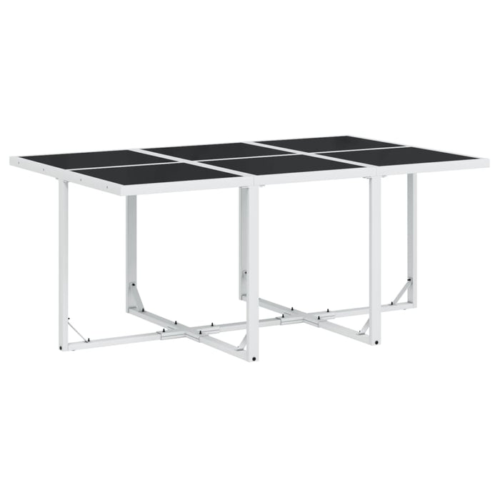 Set mobilier de grădină, 11 piese, cu perne, alb, textilenă - WALTI WALTI