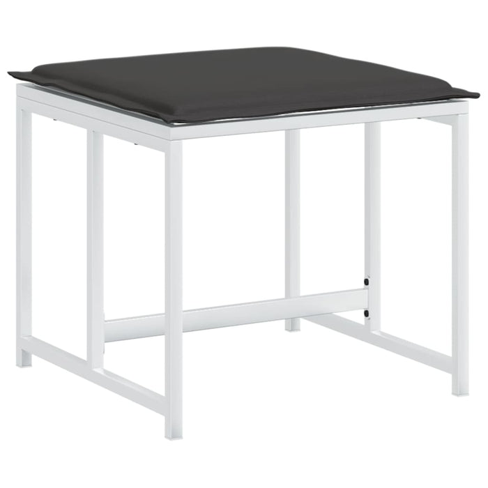 Set mobilier de grădină, 11 piese, cu perne, alb, textilenă - WALTI WALTI