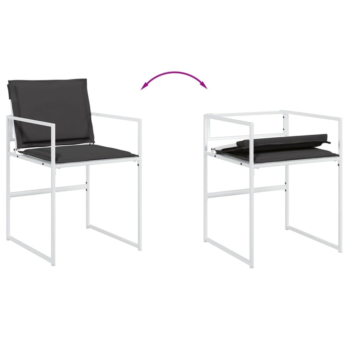 Set mobilier de grădină, 11 piese, cu perne, alb, textilenă - WALTI WALTI