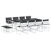 Set mobilier de grădină, 13 piese, cu perne, alb, textilenă - WALTI WALTI