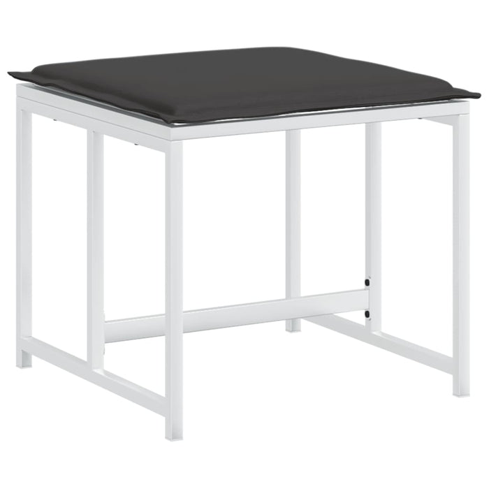 Set mobilier de grădină, 13 piese, cu perne, alb, textilenă - WALTI WALTI