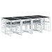 Set mobilier de grădină, 13 piese, cu perne, alb, textilenă - WALTI WALTI