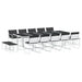Set mobilier de grădină, 15 piese, cu perne, alb, textilenă - WALTI WALTI