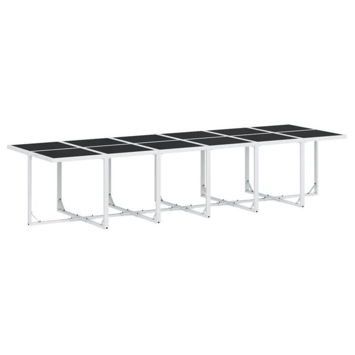 Set mobilier de grădină, 17 piese, cu perne, alb, textilenă - WALTI WALTI