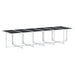 Set mobilier de grădină, 17 piese, cu perne, alb, textilenă - WALTI WALTI