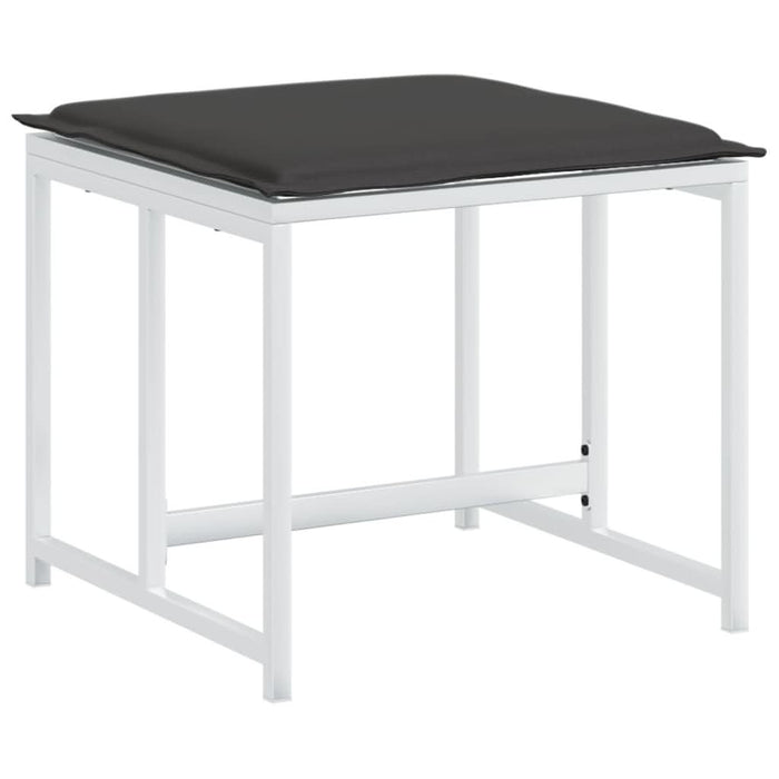 Set mobilier de grădină, 17 piese, cu perne, alb, textilenă - WALTI WALTI