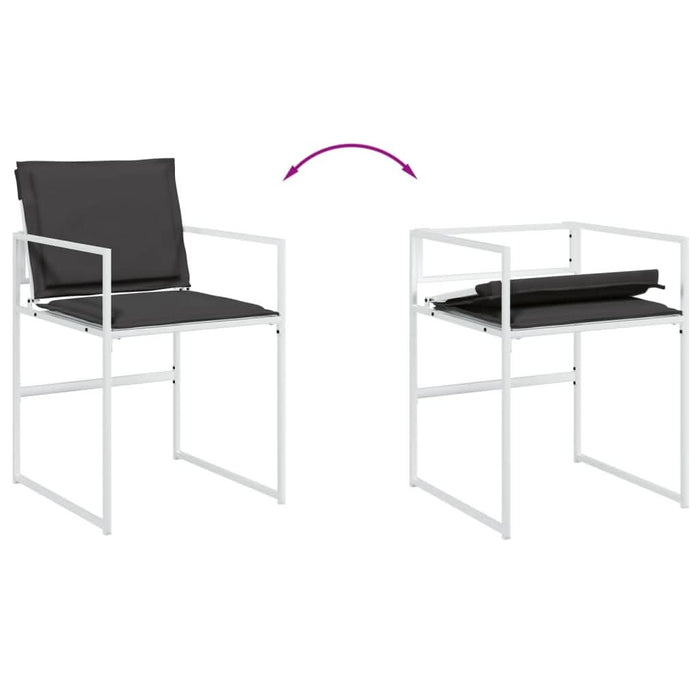 Set mobilier de grădină, 17 piese, cu perne, alb, textilenă - WALTI WALTI