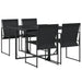 Set mobilier de grădină, 5 piese, negru, textilenă - WALTI WALTI