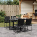 Set mobilier de grădină, 5 piese, negru, textilenă - WALTI WALTI