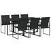 Set mobilier de grădină, 7 piese, negru, textilenă - WALTI WALTI