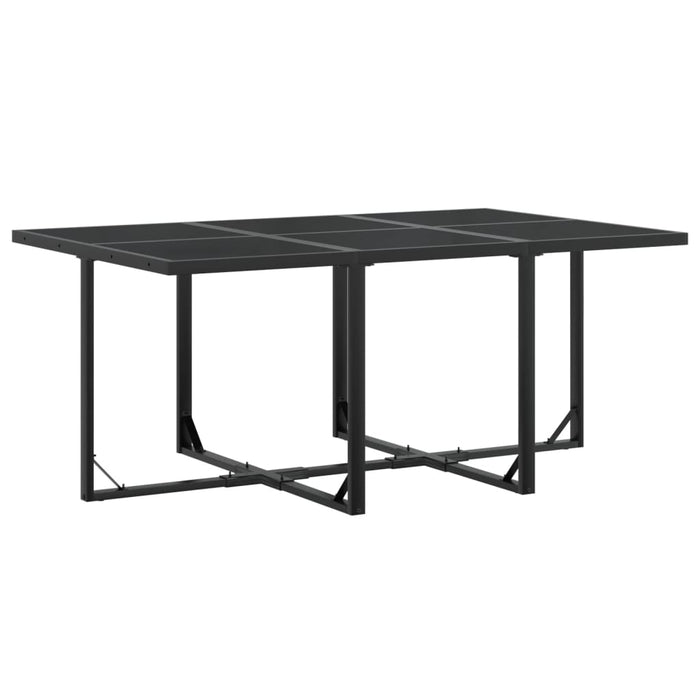Set mobilier de grădină, 7 piese, negru, textilenă - WALTI WALTI