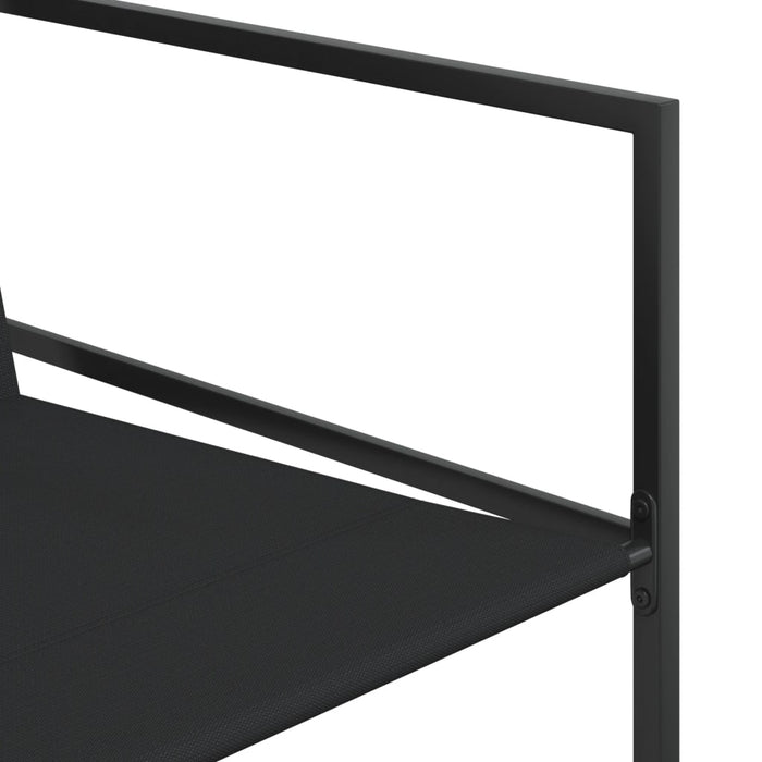 Set mobilier de grădină, 7 piese, negru, textilenă - WALTI WALTI