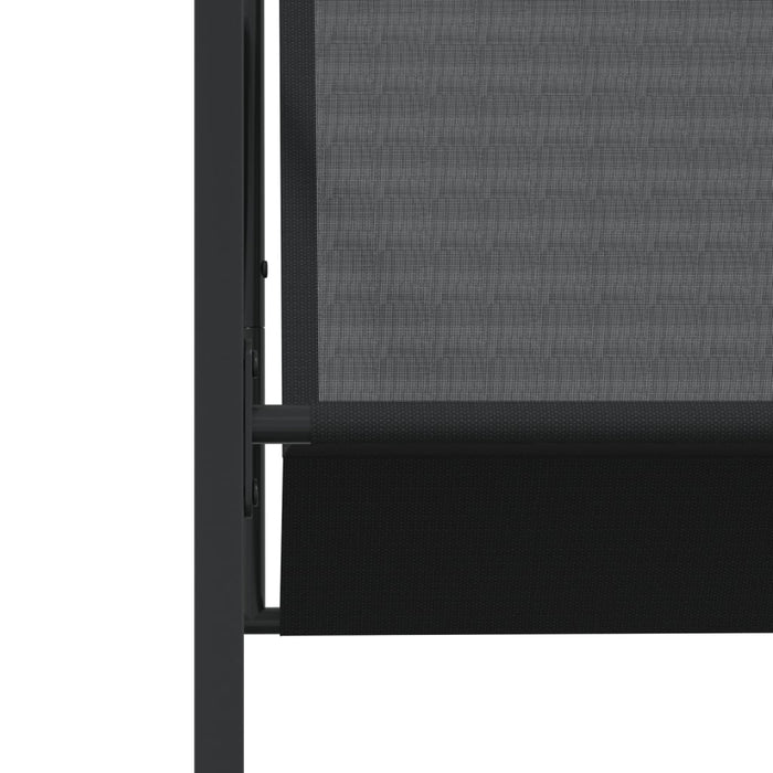 Set mobilier de grădină, 7 piese, negru, textilenă - WALTI WALTI