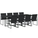 Set mobilier de grădină, 9 piese, negru, textilenă - WALTI WALTI