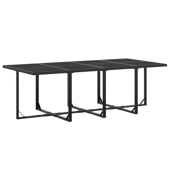 Set mobilier de grădină, 9 piese, negru, textilenă - WALTI WALTI