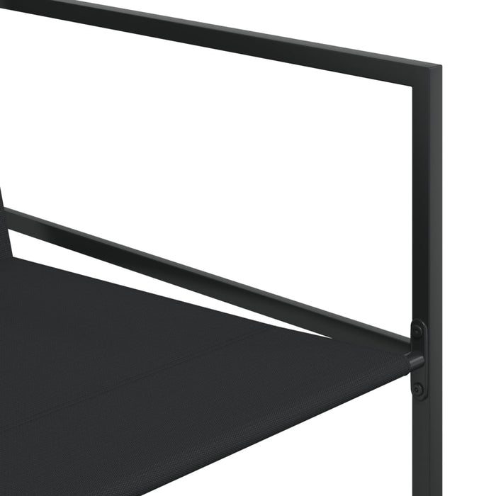 Set mobilier de grădină, 9 piese, negru, textilenă - WALTI WALTI