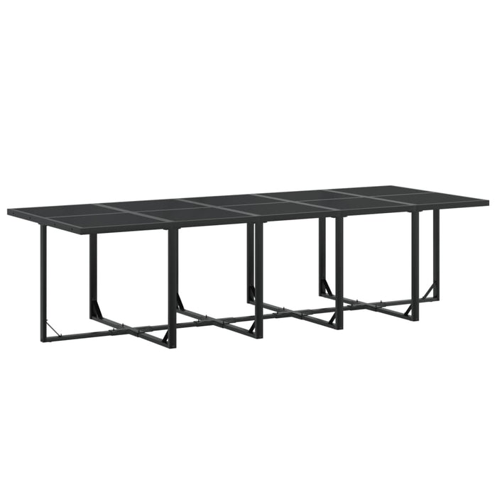 Set mobilier de grădină, 11 piese, negru, textilenă - WALTI WALTI