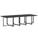 Set mobilier de grădină, 11 piese, negru, textilenă - WALTI WALTI