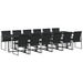 Set mobilier de grădină, 13 piese, negru, textilenă - WALTI WALTI