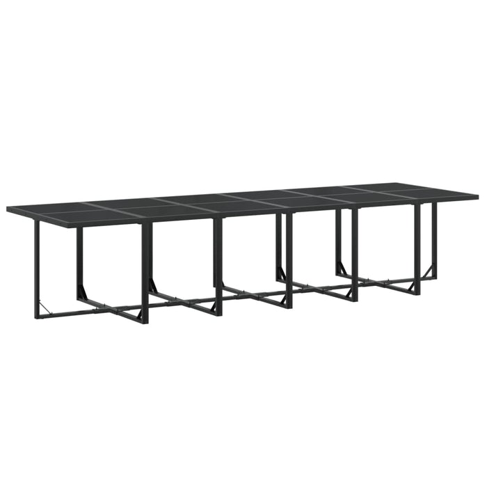 Set mobilier de grădină, 13 piese, negru, textilenă - WALTI WALTI