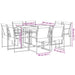 Set mobilier de grădină, 9 piese, negru, textilenă - WALTI WALTI