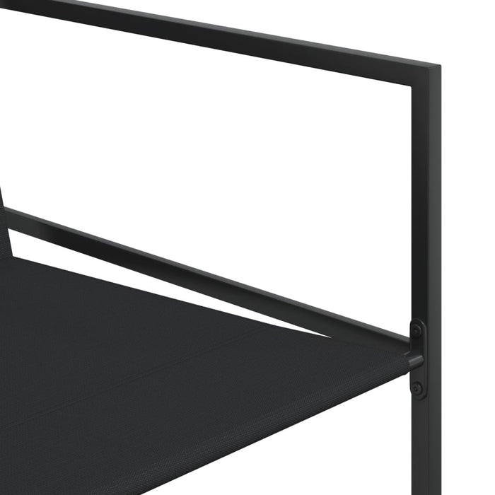 Set mobilier de grădină, 11 piese, negru, textilenă - WALTI WALTI